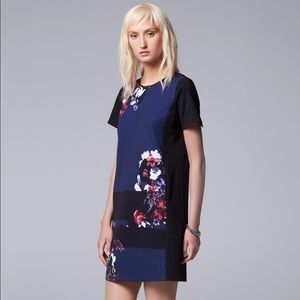 Simply Vera Vera Wang Floral Shift Mini Dress Size 14 NWT